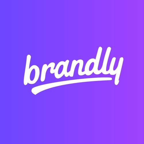 Calligraphy logo with the title 'Script logo for Brandly Company '