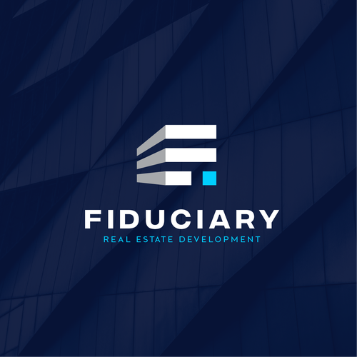 Property management logo with the title 'Letter F + building'