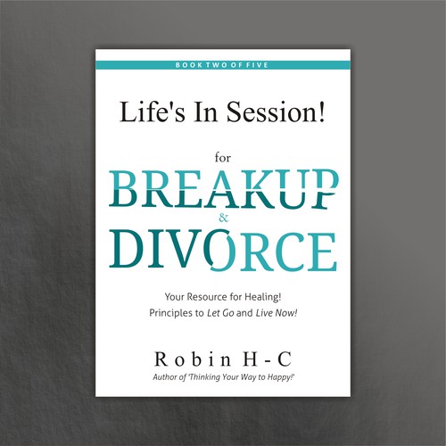 Happy book cover with the title 'Book cover concept about facing life after breakup  and divorce'
