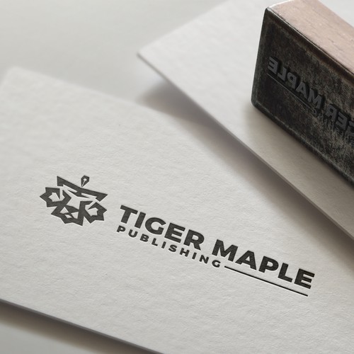 Maple leaf logo with the title 'Maple leaf tiger logo'