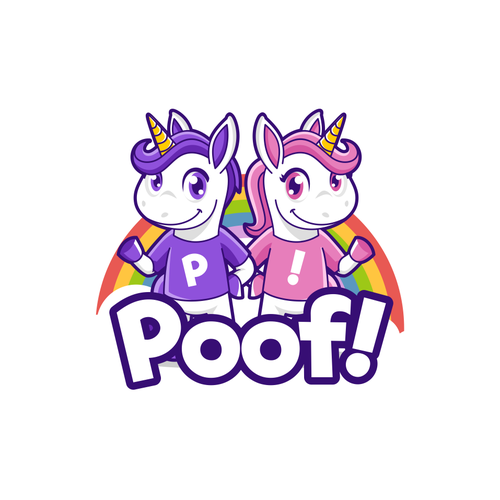 Rainbow design with the title 'Poof!'