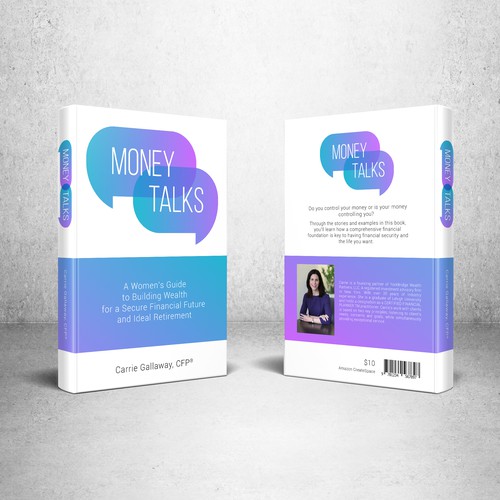 Financial book cover with the title 'Coverbook for Money Talks'