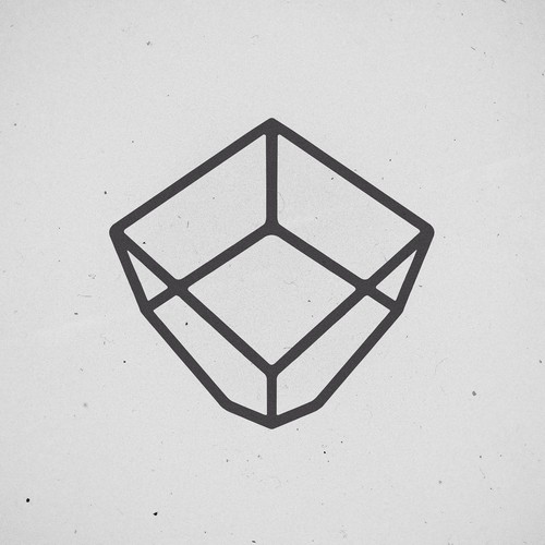 Geometric logo with the title 'The Glass Gardener  Start-up Logo-design'