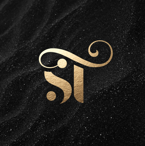 Luxurious logo with the title 'ST'
