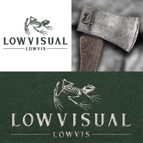 Merchandise logo with the title 'LOWVISUAL'