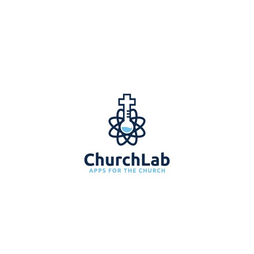 Neon blue safari logo with the title 'Logo for lab company'