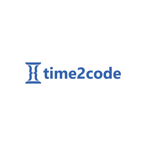 Time logo with the title 'Minimalistic logo design for time2code'