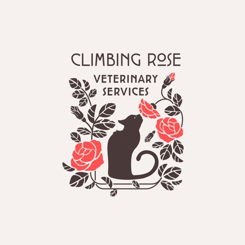 Art Deco logo with the title 'Logo for veterinary service'
