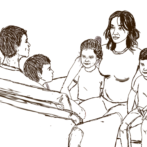 People artwork with the title 'Create the most love between a couple and their inner children'