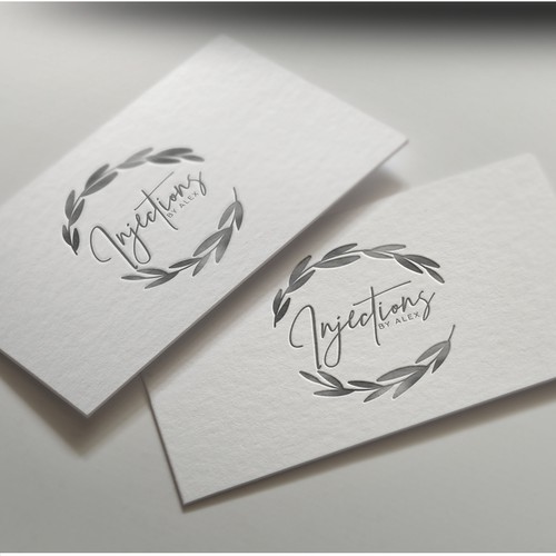 Shirt logo with the title 'Injections med spa logo design'