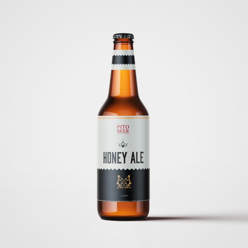 Craft label with the title 'Honey Ale Beer'