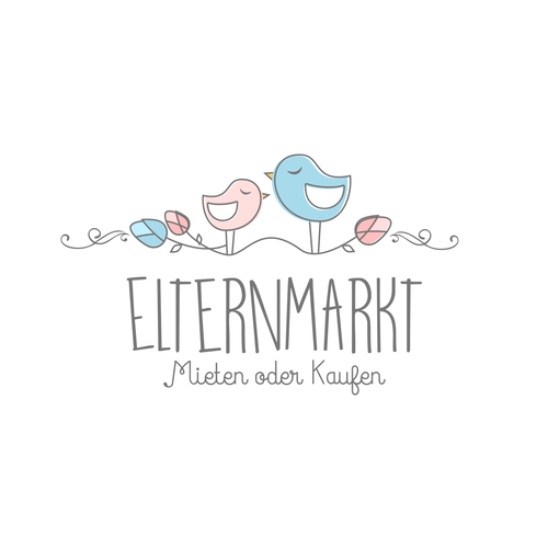 Childcare logo with the title 'Birds logo concept'