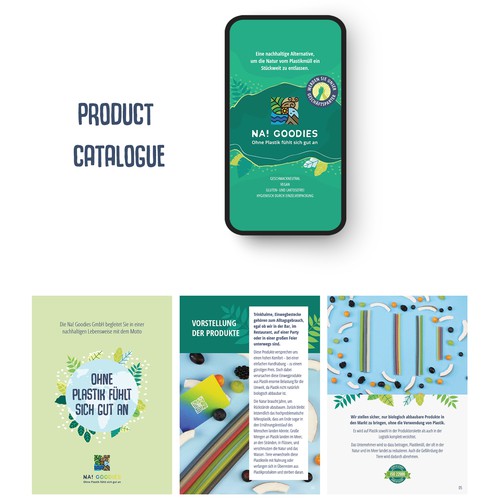 Sustainable design with the title 'Product catalogue for sustainable straw'