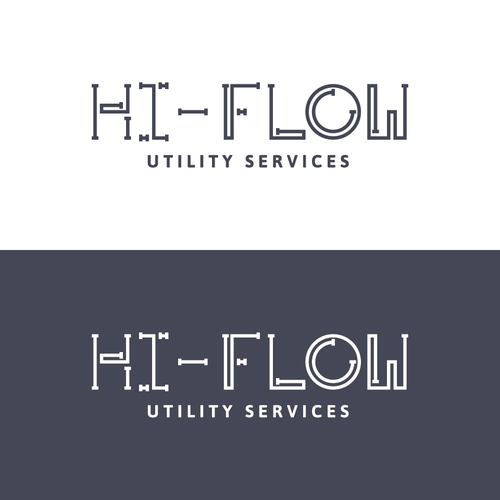 Utility logo with the title 'Hi-Flow Utility Services'