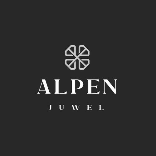 Mountain logo with the title 'Alpen Juwel'