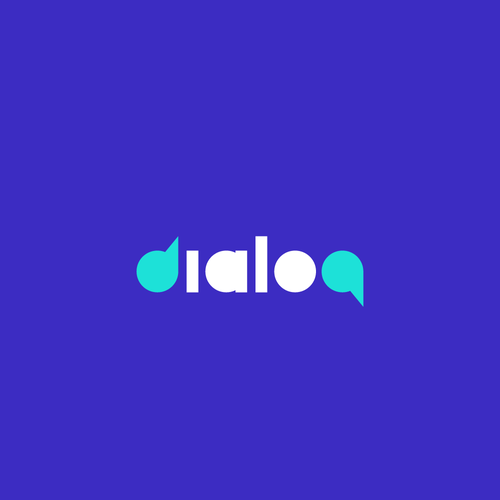 Speech design with the title '"Dialog" wordmark design'