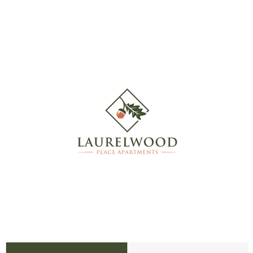 Oak tree logo with the title 'Laurelwood Place Apartments'