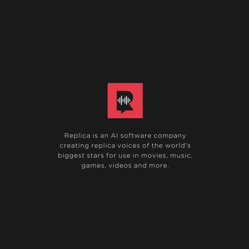 Startup brand with the title 'Replika'