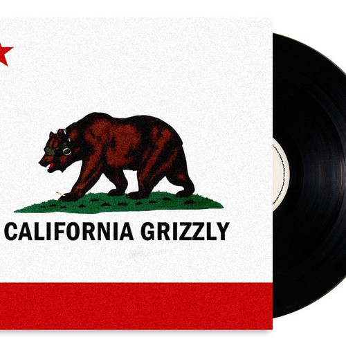 CD illustration with the title 'Album Cover Artwork for California Grizzly'