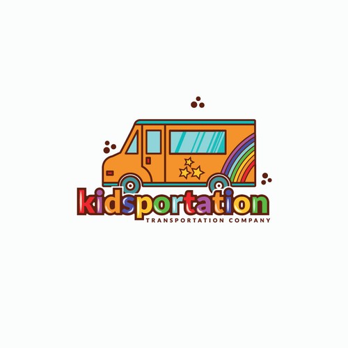 Transportation logo with the title 'Kidsportation'