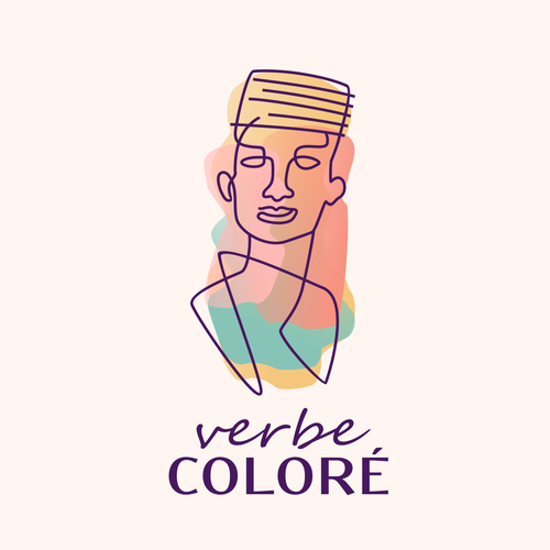 Logo with the title 'verbe coloré'