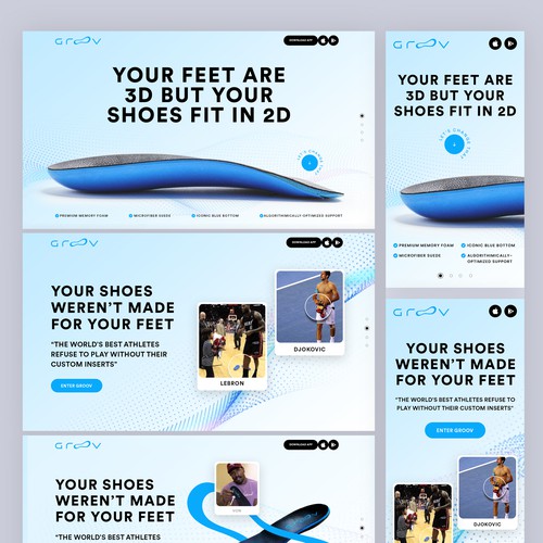 Sports website with the title 'groov'