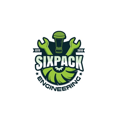 Engine design with the title 'Sixpack Engineering'