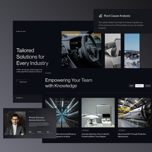 Robotics design with the title 'Robotic Signature Analysis'