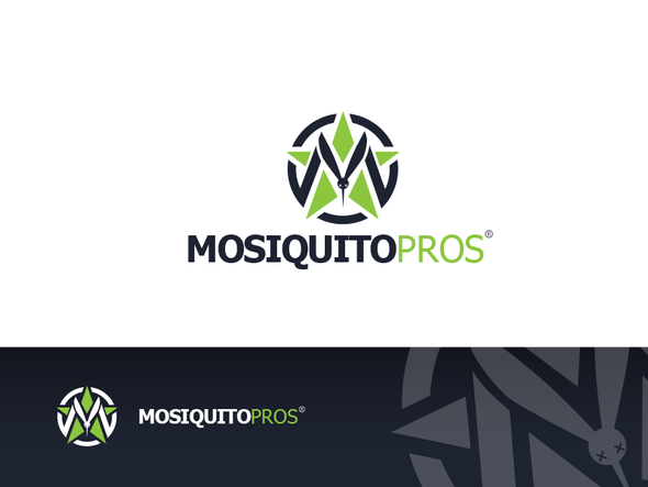 Mosquito design with the title 'create a logo that brands Misquito Pros'