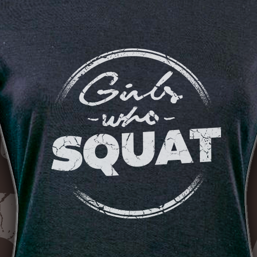 Fitness t-shirt with the title 'Girls who squad'