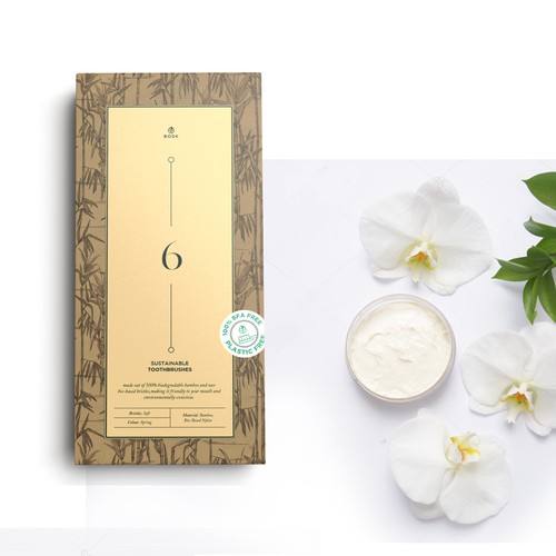 Classic packaging with the title 'Sustainable ToothBrushes'