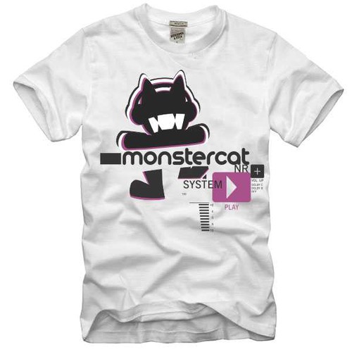Cat t-shirt with the title 'Monstercat Needs a New T-Shirt Design'