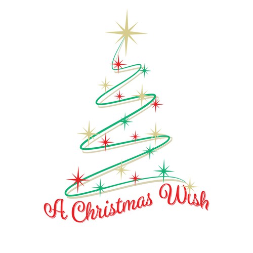 Christmas tree design with the title 'A Christmas Wish'