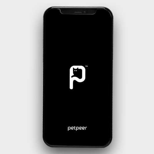 Logo with the title 'Minimal tech logo for a smart pet brand'