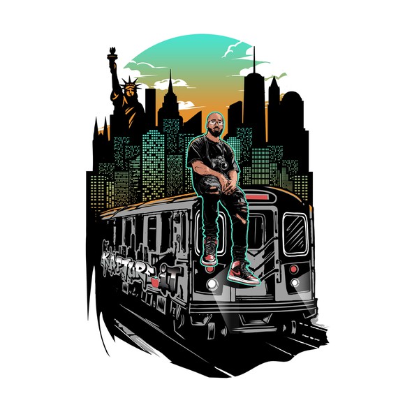 City t-shirt with the title 'Kapture.It t-shirt design'