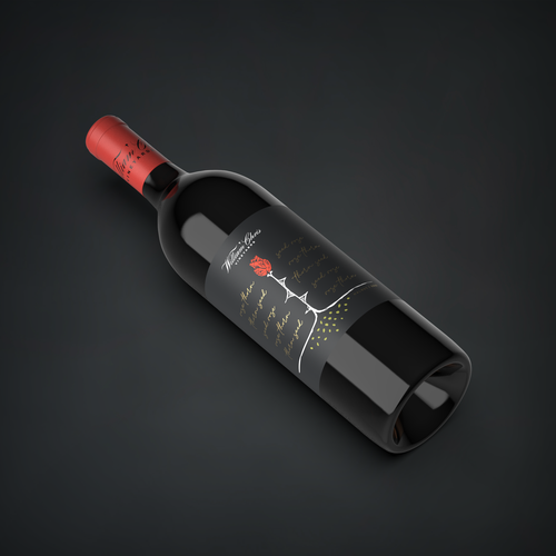 Ink drawing design with the title '"That which we call a rose, by any other name would smell as sweet"'