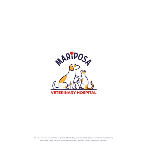 Hospital logo with the title 'Pet Vet Logo'