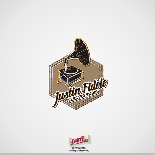 Swing logo with the title 'Classic Vintage Logo Concept for DJ'