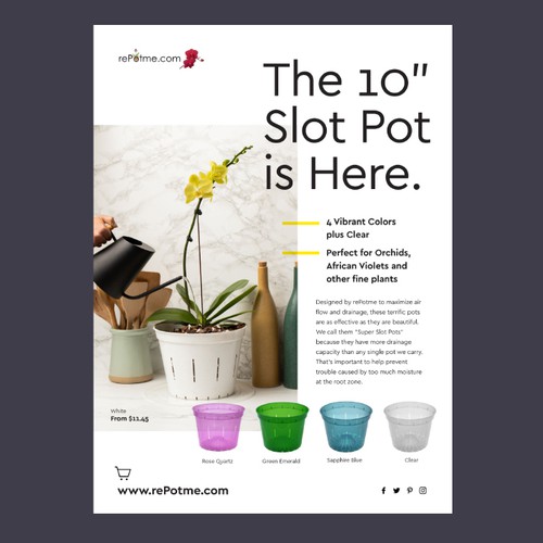 Magazine ad design with the title 'Magazine Ad for the Flower store'