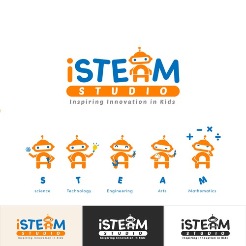 Robotics design with the title 'iSTEAM studio logo design'