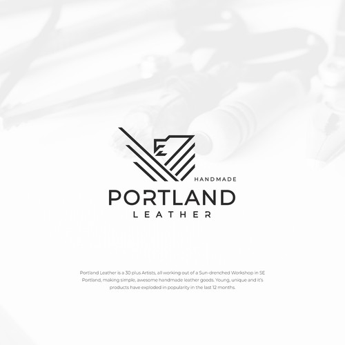 Griffin design with the title 'Logo design for Portland Leather'