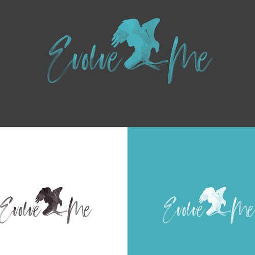 Advertising brand with the title 'A unique free life logo for Evolve Me'