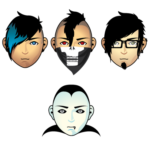 Emoticon design with the title 'Avatars for niche webcam chat sites'