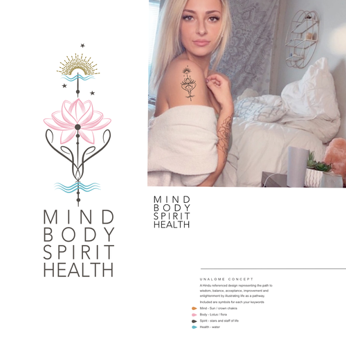 Chakra design with the title 'Logo / Branding for holistic company'