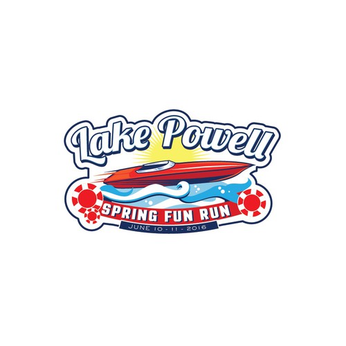 Poker chip logo with the title 'Lake Powell '