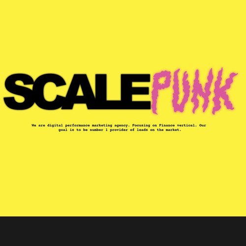 Cyberpunk logo with the title 'Bold cyberpunk style brand concept for a lead gen agency'