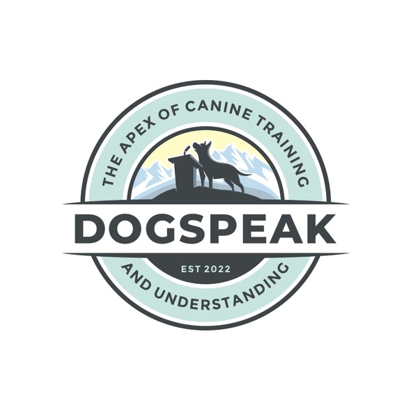 Canine design with the title 'Clever logo design for dog training facility in the mountains'
