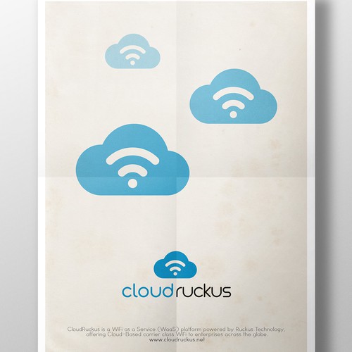WiFi design with the title 'Poster design: WiFi in the cloud'