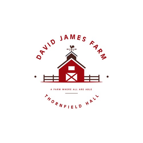 Fence design with the title 'Logo design for David James Farm'