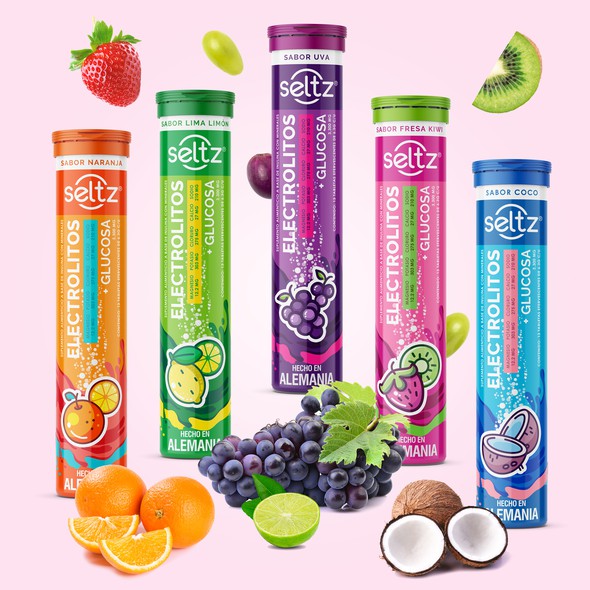 Beverage packaging with the title 'Packaging for effervescent tablets Line '